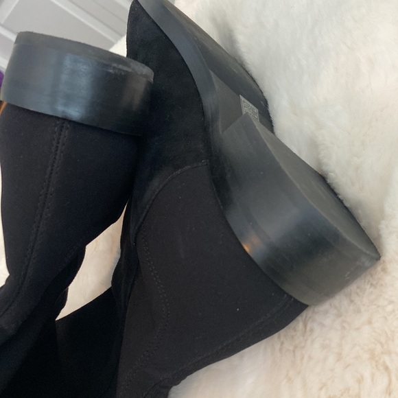 Stuart Weitzman Keelan Black Suede Over the Knee-High Boots 7.5 - Picture 5 of 10